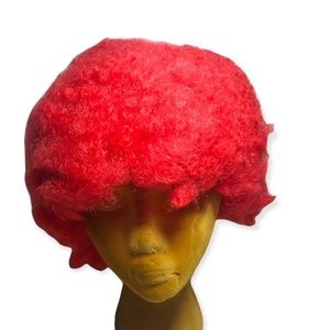 Red jumbo Afro clown wig Halloween